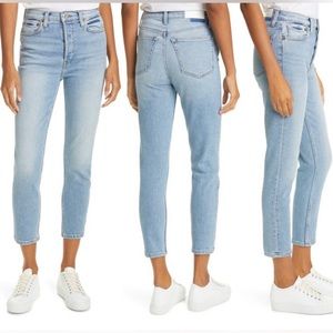 NWT - Re/Done - High Rise Ankle Crop in Hazey Indigo - Size 28